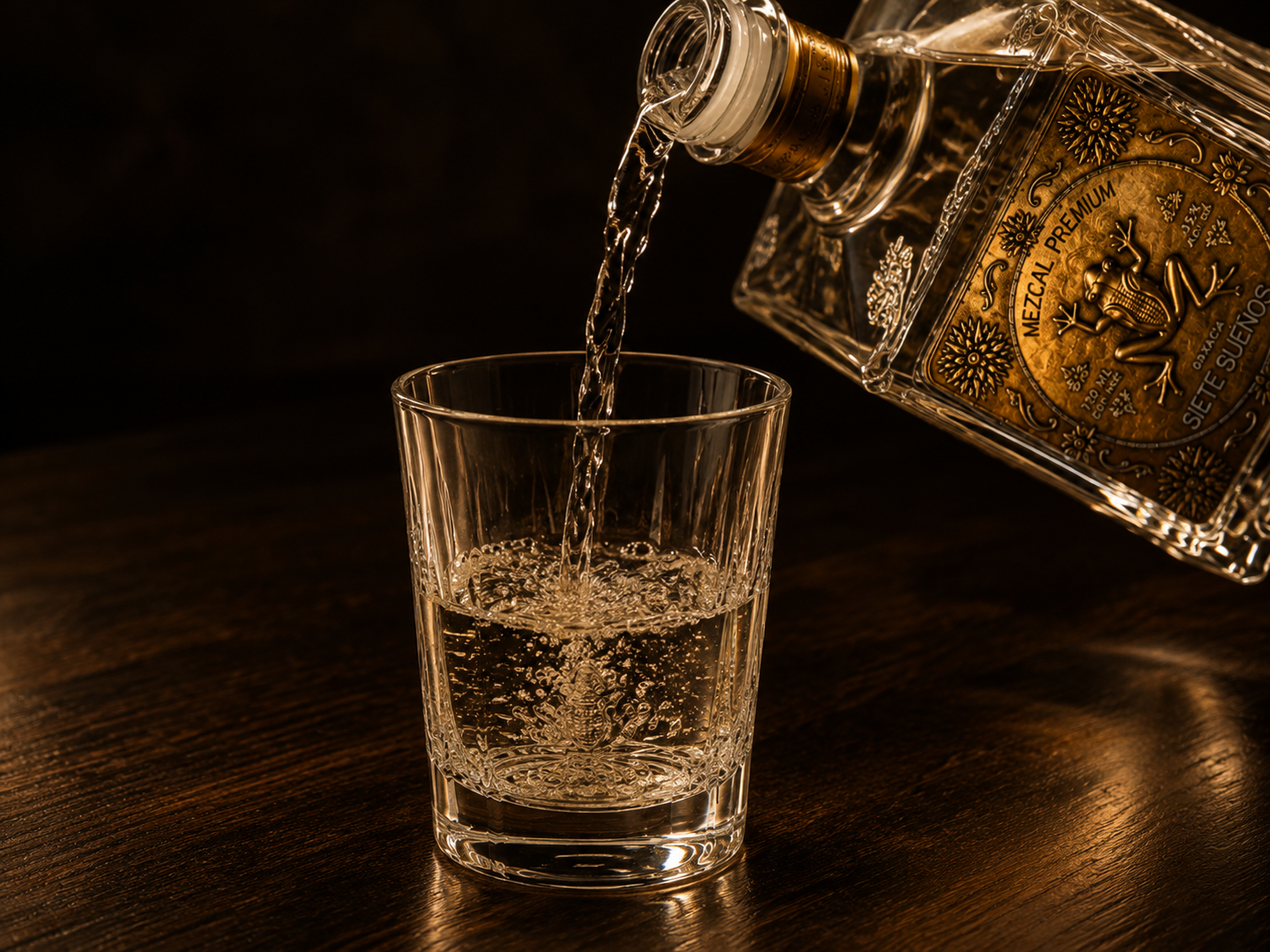 Mezcal servido en una mesa como expresión de hospitalidad